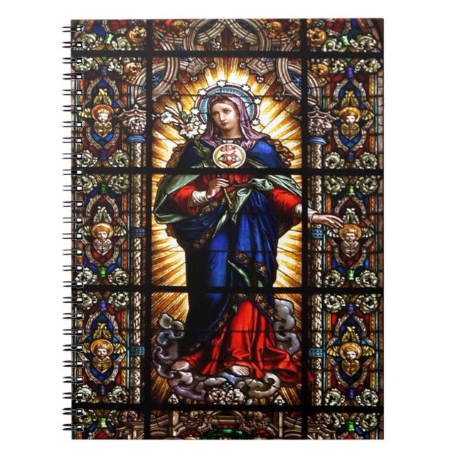 Beautiful Religious Sacred Heart of Virgin Mary Notebook (Front)