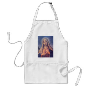 Beautiful Religious Sacred Heart of Virgin Mary Standard Apron