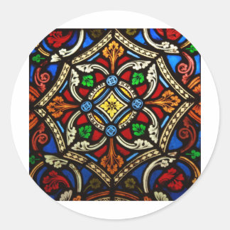 Beautiful Religious Stained Glass Classic Round Sticker