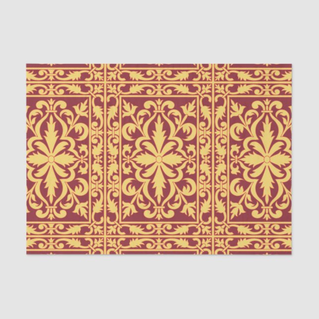 Beautiful Renaissance Damask tissue paper (Front)