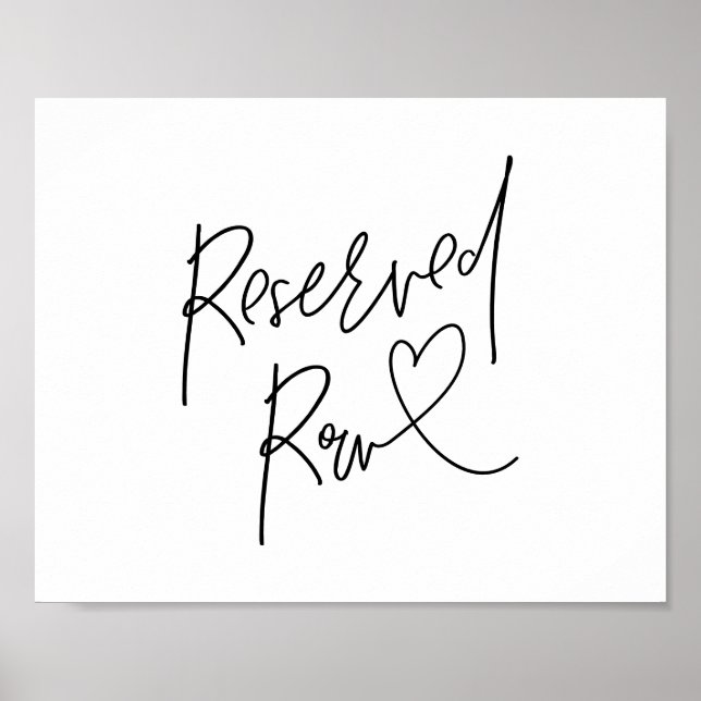 Beautiful Reserved Room, Black, Wedding Ceremony Poster (Front)