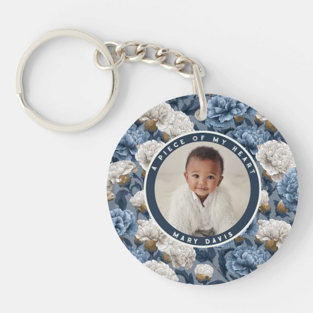 Beautiful Retirement Gifts Custom Carnation Key Ring (Front)