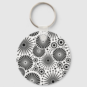 Beautiful retro black and white Keychain