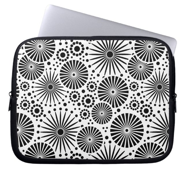 Beautiful retro black and white  Laptop Sleeve (Front)