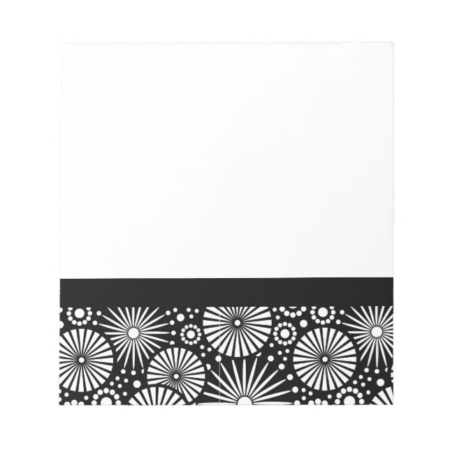 Beautiful retro black and white Notebook Notepad (Front)
