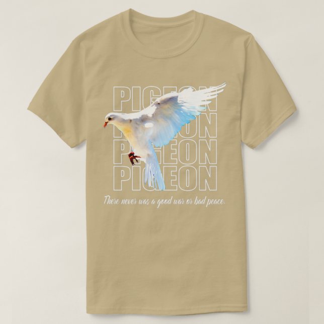 Beautiful Retro Black And White Pigeon 2 T-Shirt (Design Front)
