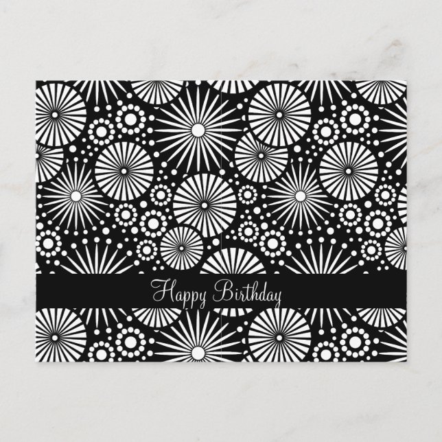 Beautiful retro black and white Postcard (Front)