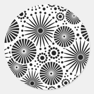 Beautiful retro black and white Sticker