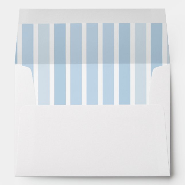 Beautiful Retro Classic Blue Wedding Envelopes (Back (Bottom))