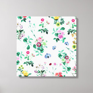 Beautiful Retro Floral Art Canvas Print
