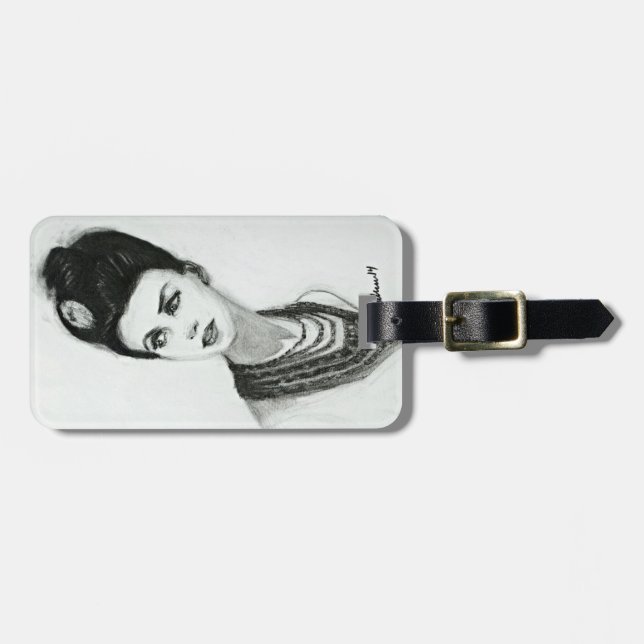 Beautiful Retro Lady 1960's Style Luggage Tag (Front Horizontal)