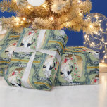 Beautiful Retro Lady and Christmas Tree  Wrapping Paper<br><div class="desc">Vintage Christmas illustration</div>