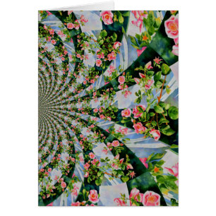 Beautiful retro pink red roses watercolor floral