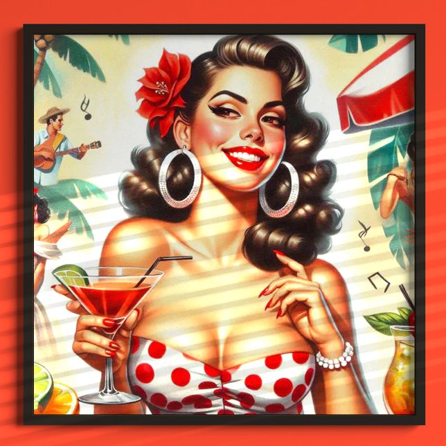 Beautiful Retro Woman Illustration Poster (Creator Uploaded)