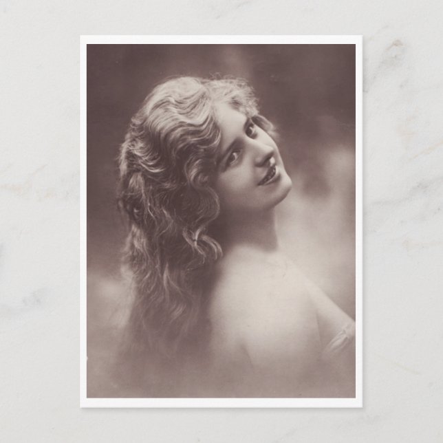 Beautiful Retro Woman With Blonde Hair Postcard (Front)