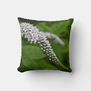 Beautiful reversible green and white flower pillow