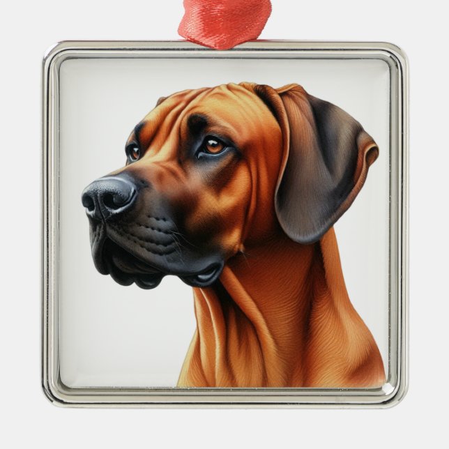 BEAUTIFUL RHODESIAN RIDGEBACK DOG METAL TREE DECORATION (Front)