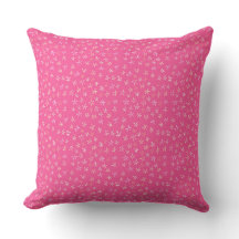 Beautiful rich pink floral design cushion