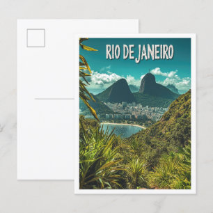 Beautiful Rio de janeiro Brazil Travel Postcard