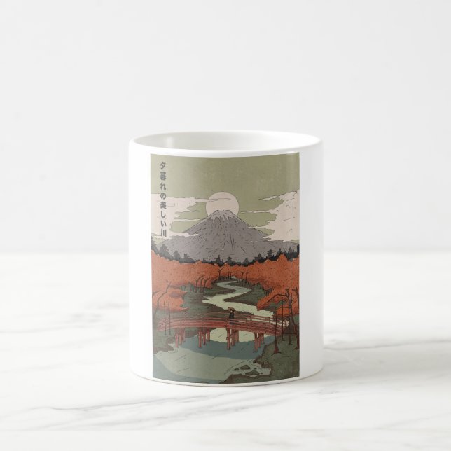 Beautiful River At Dusk Coffee Mug (Center)