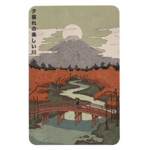 Beautiful River At Dusk Magnet