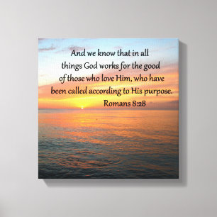 BEAUTIFUL ROMANS 8:28 SUNRISE PHOTO CANVAS PRINT