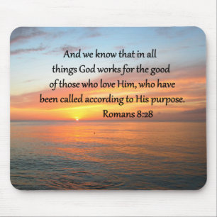 BEAUTIFUL ROMANS 8:28 SUNRISE PHOTO MOUSE MAT