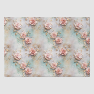 Beautiful Romantic Blush Pink Romantic Roses Tissue Paper