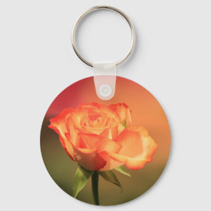 Beautiful Romantic Rose Photograph Key Ring