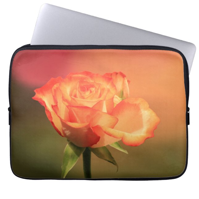 Beautiful Romantic Rose Photograph Laptop Sleeve (Front)