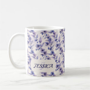 Beautiful Romantic Spring Violet Girly Flowers  Coffee Mug