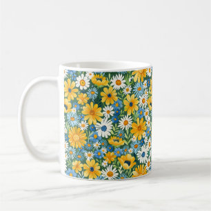 Beautiful Romantic Spring Yellow Girly Flowers  Coffee Mug