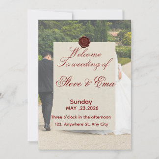 Beautiful Romantic Wedding Invitation | Elegant Lo