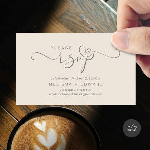 Beautiful Romantic Wedding Invites RSVP Card