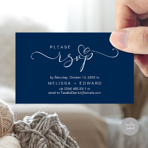 Beautiful Romantic Wedding Invites RSVP Card