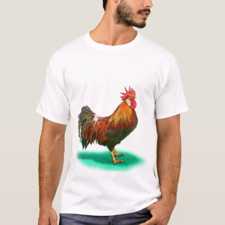 Beautiful Rooster Chicken with colourful tail T-Shirt
