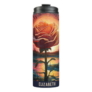 Beautiful Rose Abstract Floral Tumbler