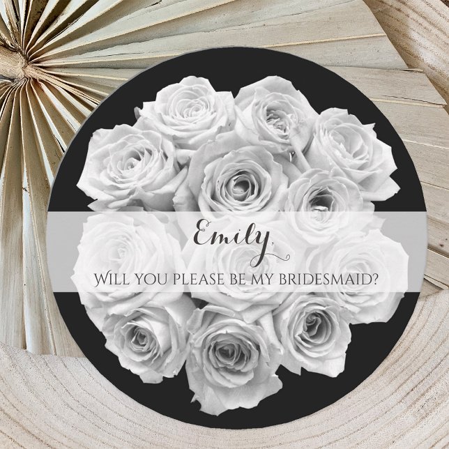 Beautiful Rose Bouquet Bridesmaid Invitation Card (Creator Uploaded)