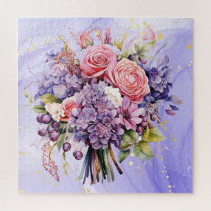 Beautiful Rose Bouquet Flower Bouquet Floral Jigsaw Puzzle