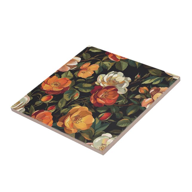 Beautiful Rose Ceramic Tiles  For Bathroom Floor (Side)