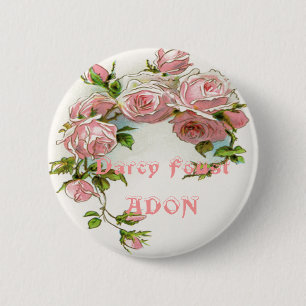 Beautiful Rose Design 6 Cm Round Badge