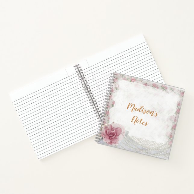 Beautiful Rose Design Notebook for Photos & More (Inside)