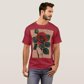 Beautiful Rose Designed T-Shirt