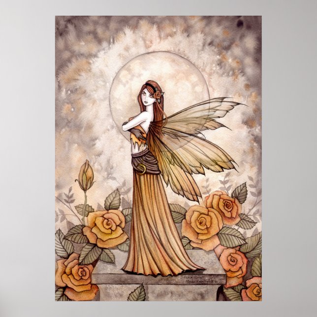 Beautiful Rose Fairy Poster by Molly Harrison (Front)