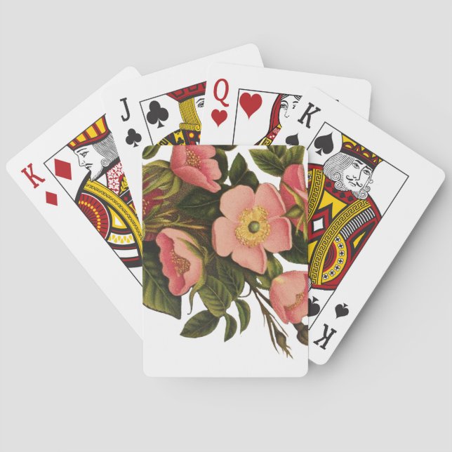 Beautiful Rose Flower Art Pretty Bold Playing Cards (Back)