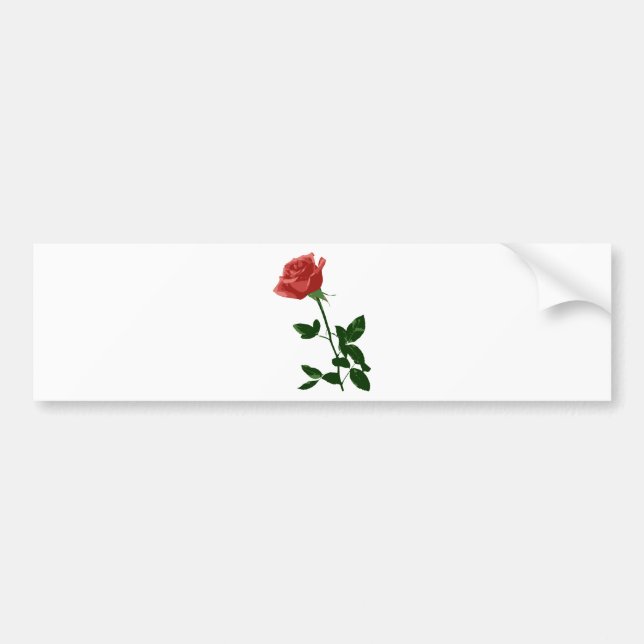 Beautiful Rose Flower Bumper Sticker (Front)