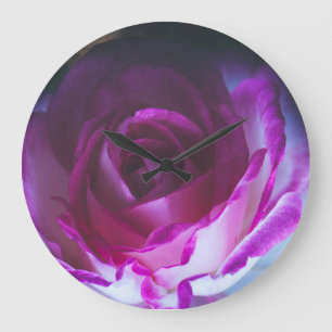 Beautiful rose flower large clock