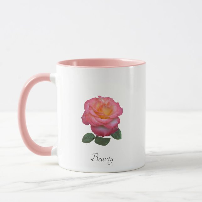 Beautiful Rose Flower Mug (Left)