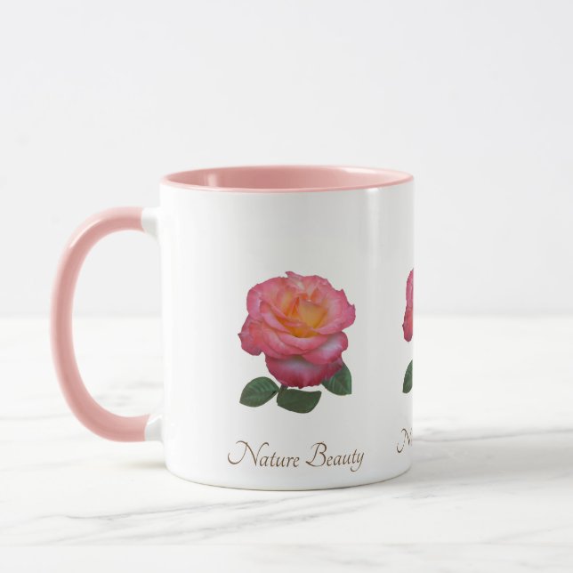 Beautiful Rose Flower Mug (Left)