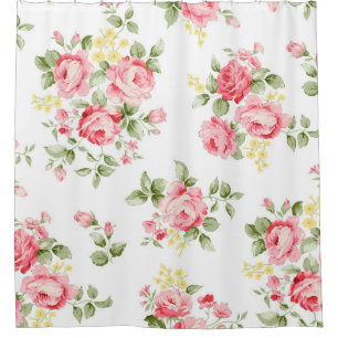Beautiful rose flower pattern, little floral bouqu shower curtain